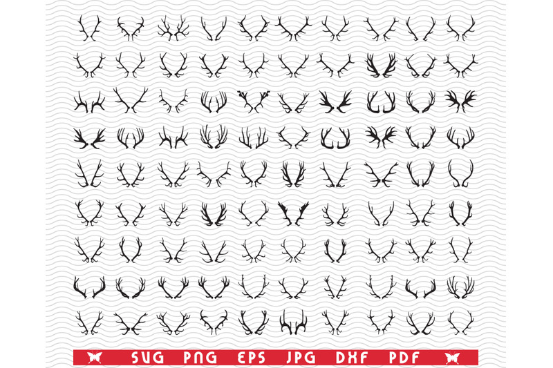 svg-deer-horns-isolated-black-silhouettes-digital-clipart