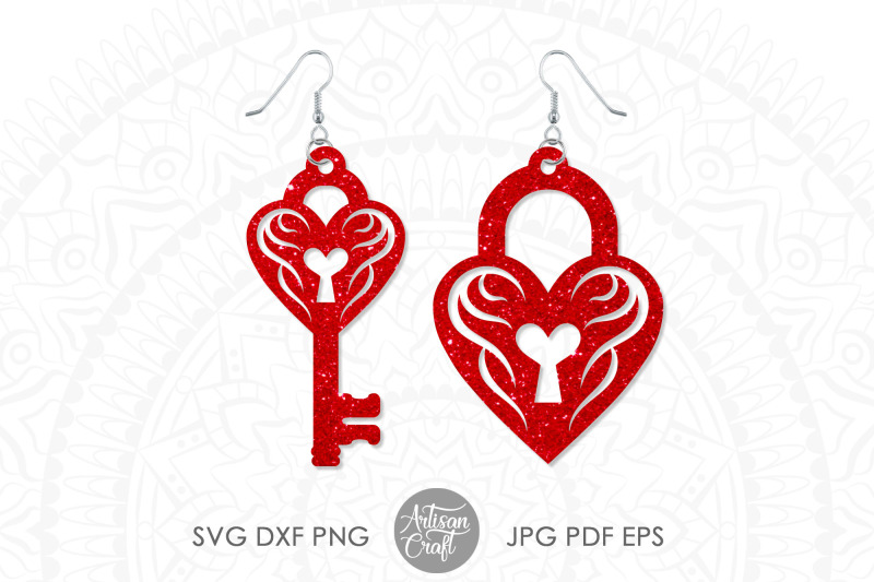 heart-lock-and-key-earrings-svg