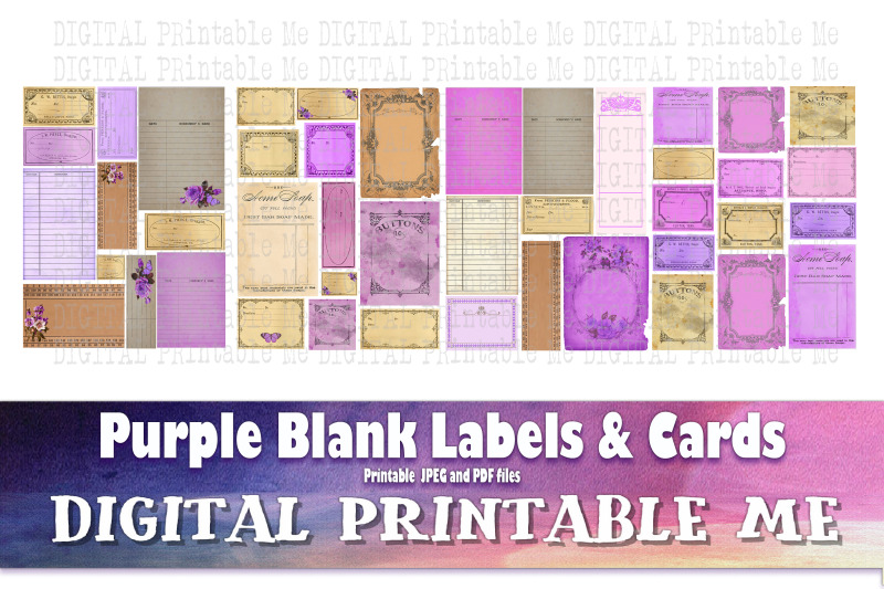 purple-labels-cards-blank-junk-journal-kit-vintage-pharmacy-apotheca