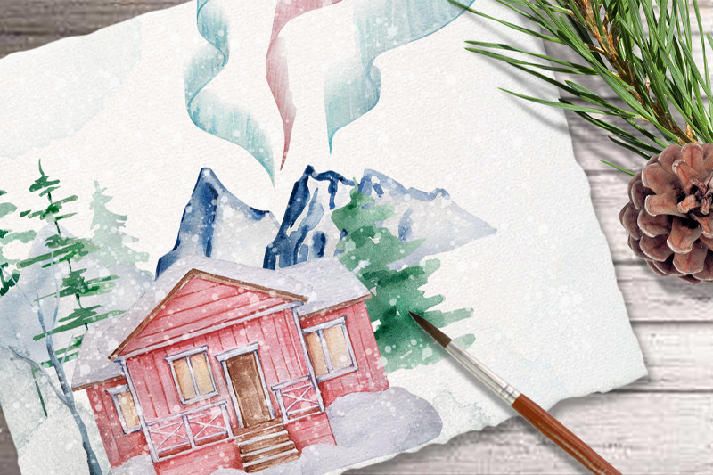 watercolor-winter-woodland-clipart