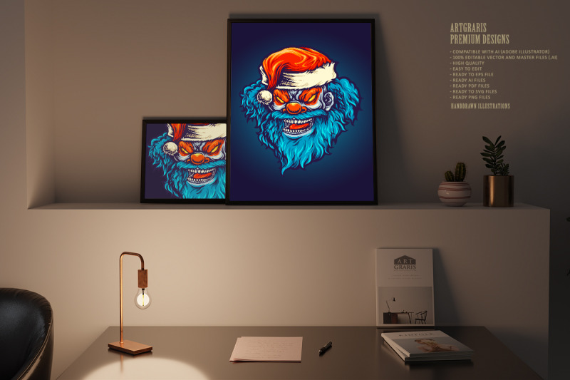 angry-clown-santa-hat-illustrations