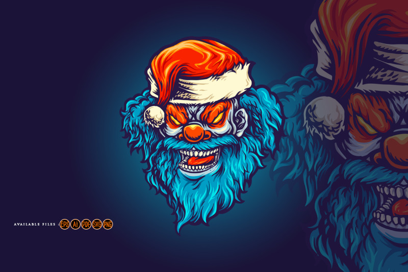 angry-clown-santa-hat-illustrations