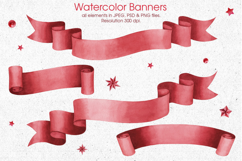 red-ribbons-amp-banners-collection