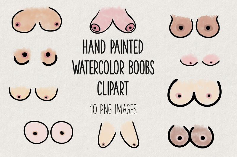 hand-drawn-watercolor-boobs-clipart