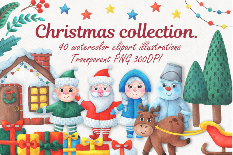 christmas-watercolor-clipart-santa-claus-clip-art-xmas-elf-digital