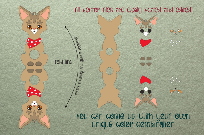 abyssinian-cat-christmas-ornament-template-svg