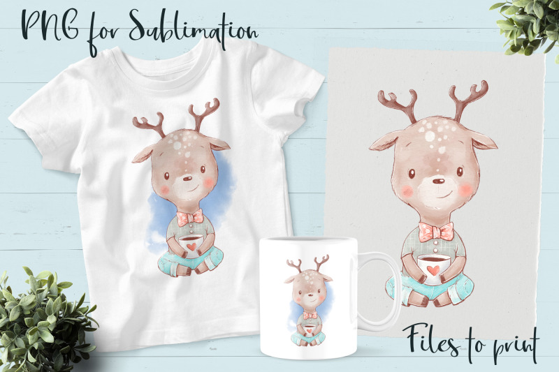 cute-deer-sublimation-design-for-printing