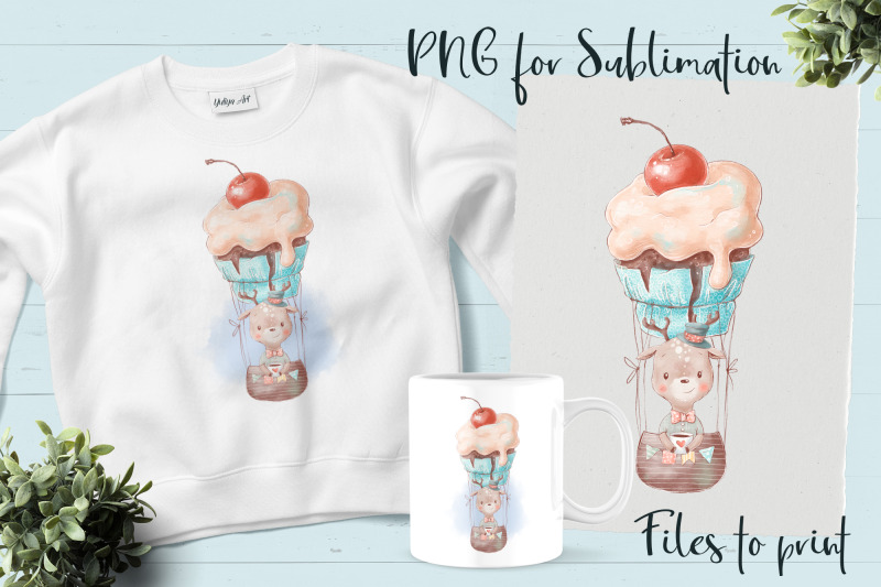 cute-deer-sublimation-design-for-printing