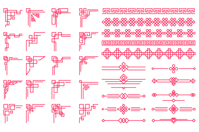 traditional-chinese-oriental-decorative-border-elements-and-separators