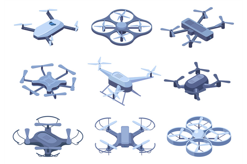 isometric-drones-flying-quadcopter-with-remote-controllers-remote-co