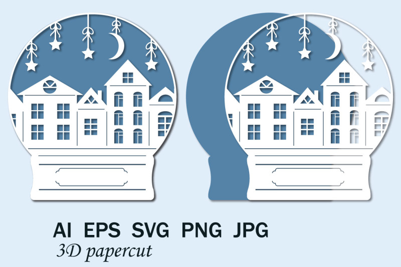 snow-globe-christmas-houses-svg-christmas-papercut