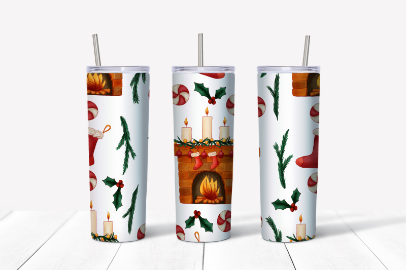 christmas-tree-and-fireplace-nbsp-sublimation-design-skinny-tumbler-wrap