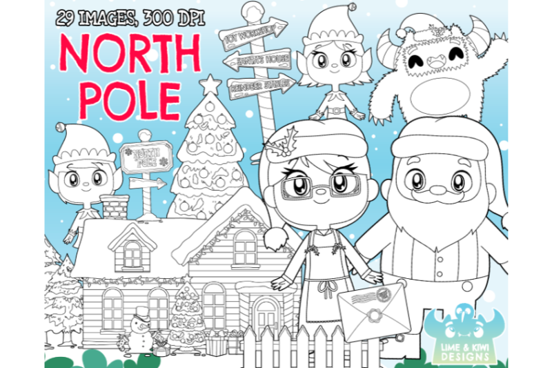 north-pole-digital-stamps-lime-and-kiwi-designs