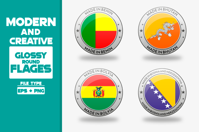 made-in-bolivia-modern-and-creative-round-glossy-flag-set