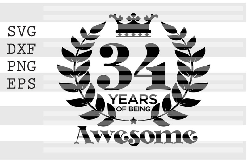 34-years-of-being-awesome-svg
