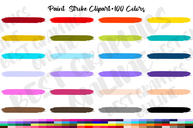100-paint-brush-stroke-clipart-set