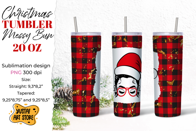 christmas-messy-bun-santa-039-s-hat-tumbler-sublimation-design