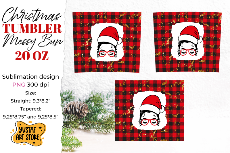 christmas-messy-bun-santa-039-s-hat-tumbler-sublimation-design