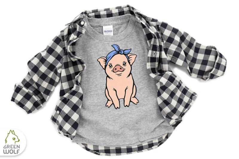 pig-svg-pig-with-bandana-svg-cute-baby-farm-animals-svg-layered-svg