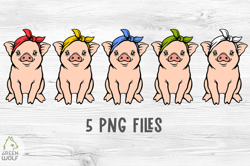pig-svg-pig-with-bandana-svg-cute-baby-farm-animals-svg-layered-svg