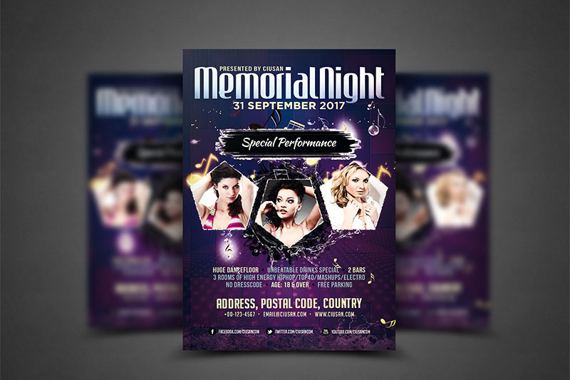 memorial-night-flyer-template