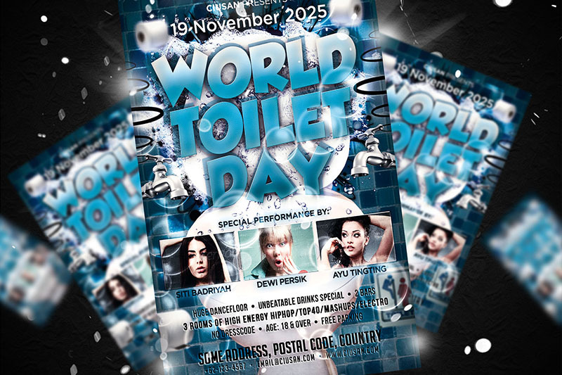 world-toilet-day-flyer-template