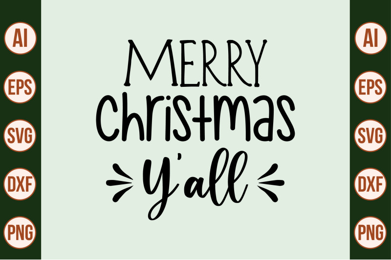 Merry Christmas Yall svg cut file By orpitabd | TheHungryJPEG.com