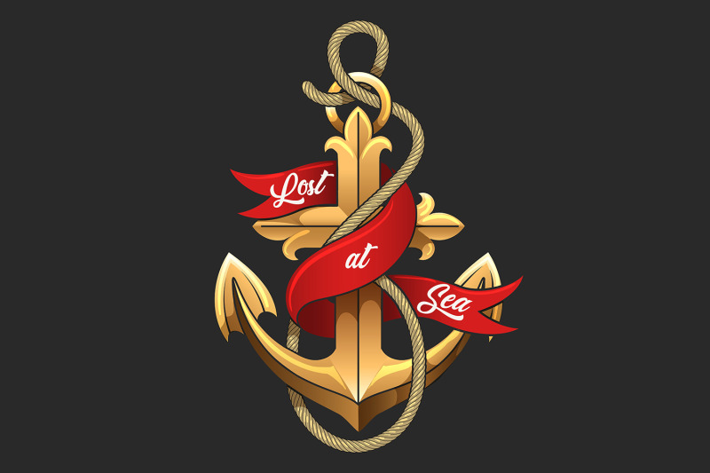 golden-anchor-with-red-banner-colorful-illustration