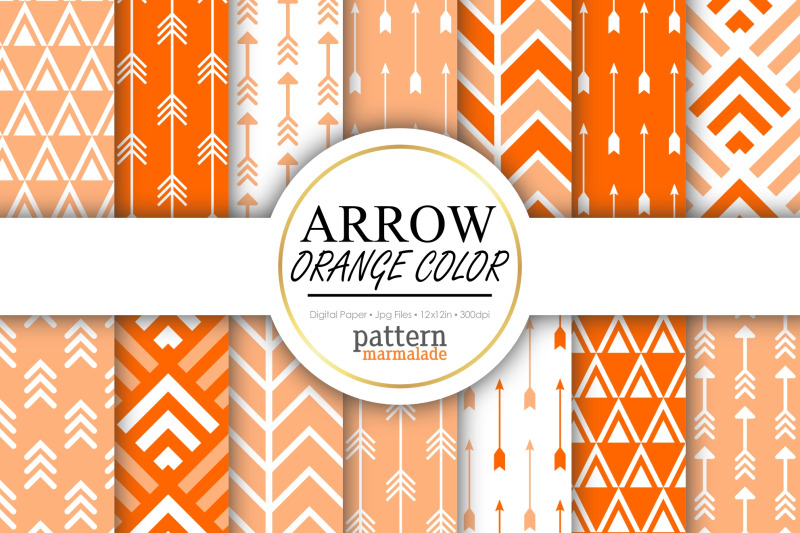 arrow-orange-nbsp-seamless-pattern-digital-paper-s0804