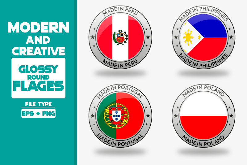 made-in-peru-modern-and-creative-round-glossy-flag-set