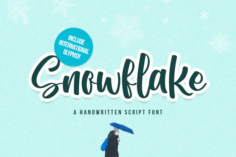 snowflake-handwritten-script