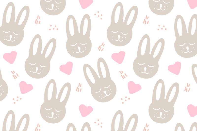 bunny-seamless-pattern-white