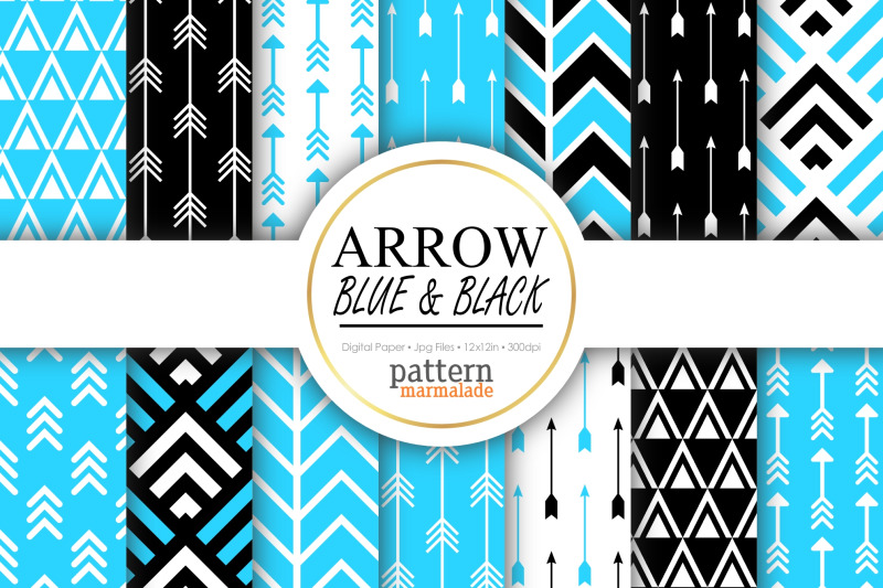 arrow-blue-and-black-digital-paper-s0703