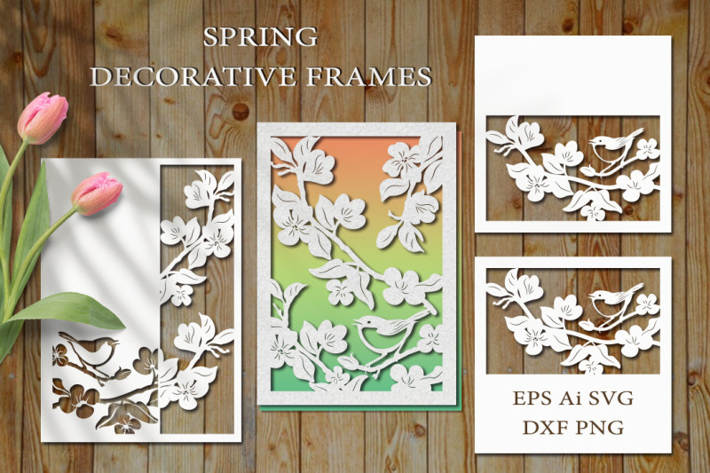 spring-decorative-frames-cutting-file