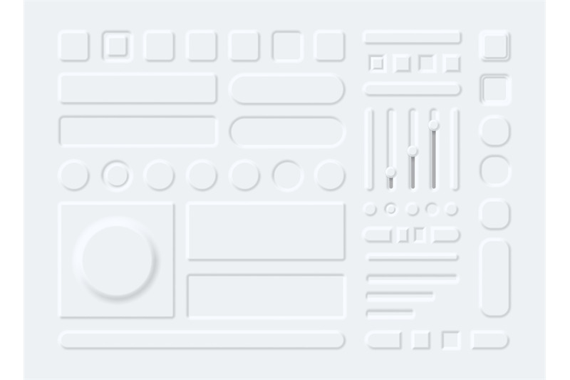 3d-interface-elements-buttons-menu-and-sliders-in-neumorphism-style