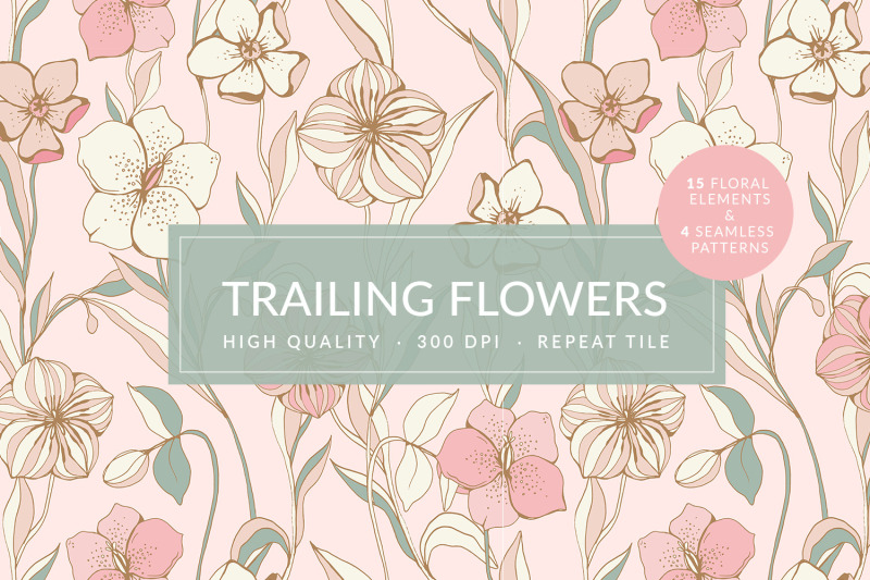trailing-flowers-set