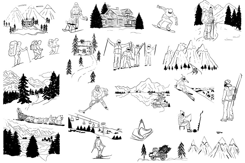 mountains-set-svg-masculine-sport-snowboard-winter