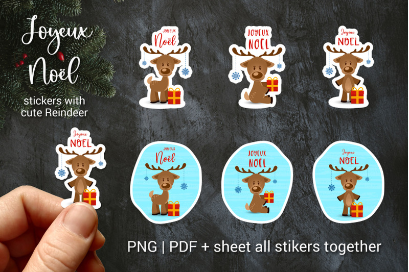 merry-christmas-in-french-joyeux-noel-cute-reindeer-stickers