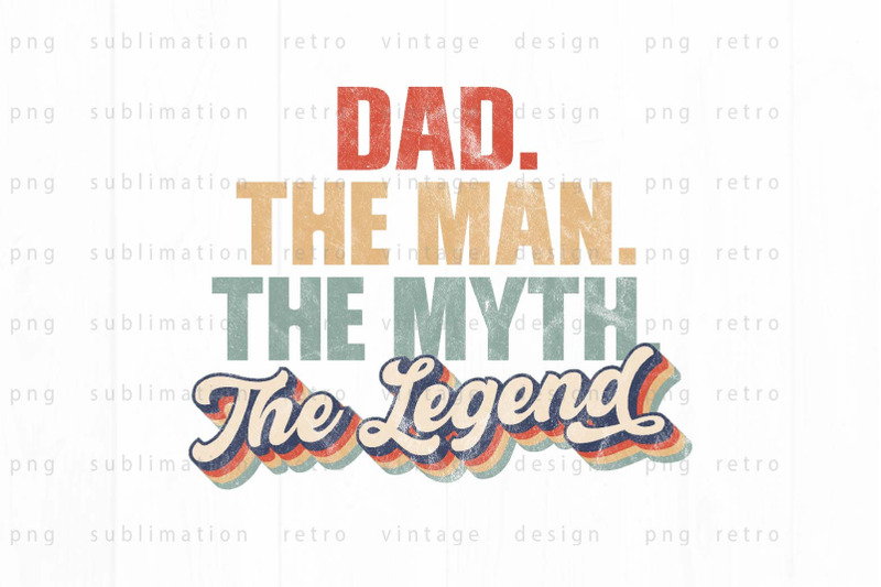 retro-dad-the-legend-png-design