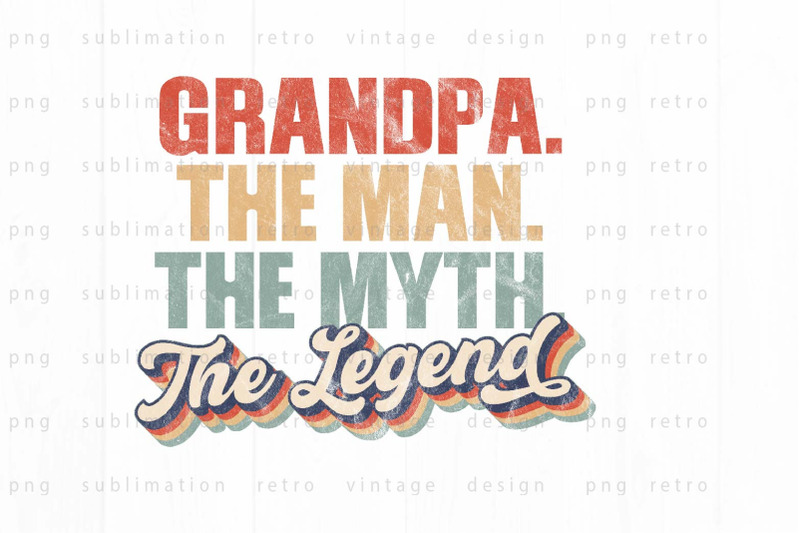 retro-grandpa-the-legend-png-design