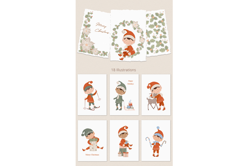 christmas-elves-part-2-illustration-set