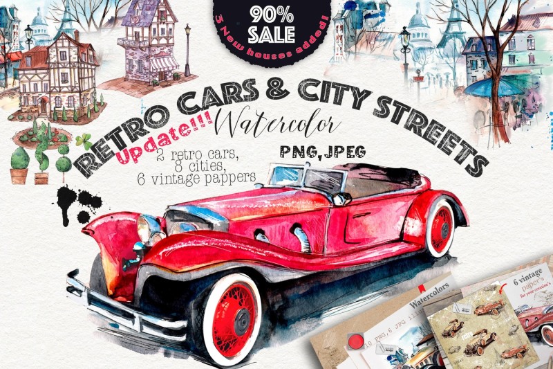 sale-retro-cars-and-city-streets