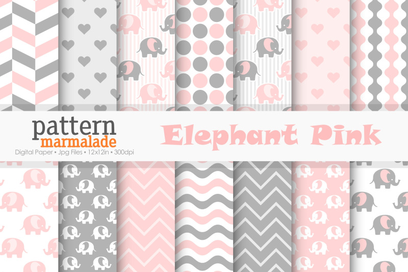 elephant-pink-and-grey-digital-paper-s1010