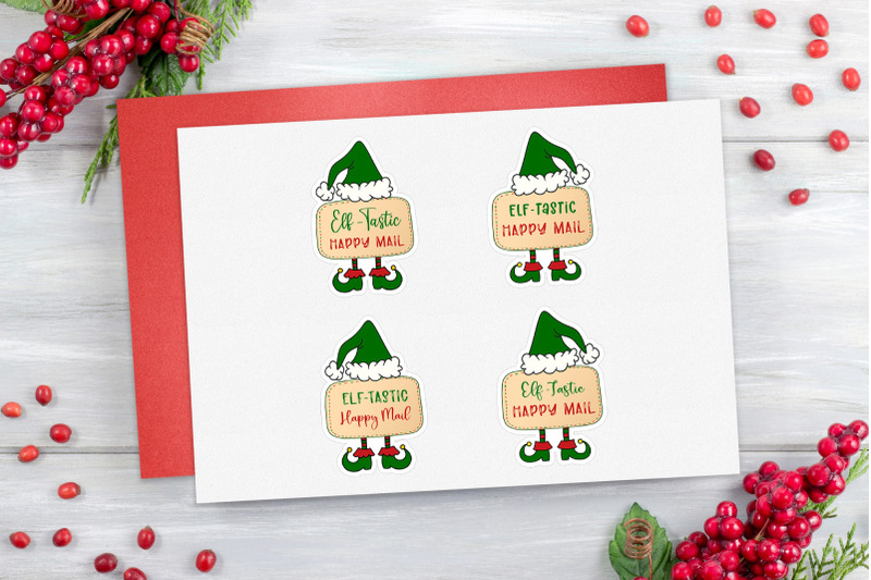 4-christmas-gift-tags-elf-static-happy-mail-sticker-designs