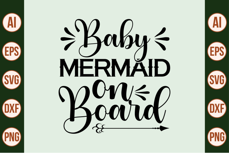 baby-mermaid-on-board-svg