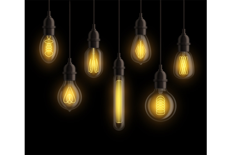 light-bulbs-realistic-vintage-edison-bright-yellow-glowing-lamps-hang