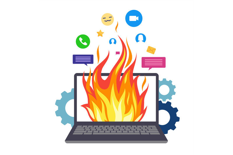 overload-burning-computer-cartoon-laptop-with-flaming-screen-broken