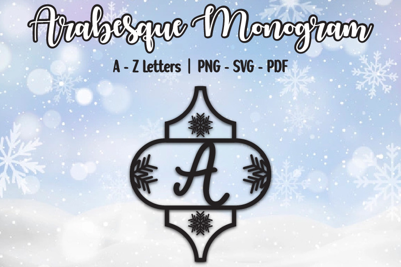 arabesque-monogram-letter-a-z-svg