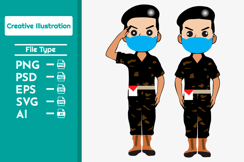 army-soldier-cartoon-vector-creative-illustration