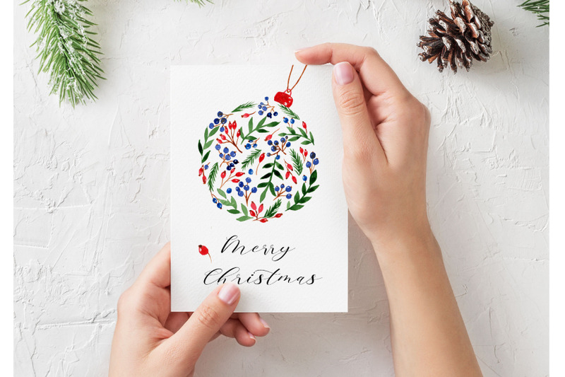 christmas-ball-card-christmas-decor-with-winter-florals